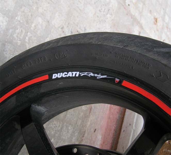 Ducati Racing rim decals
