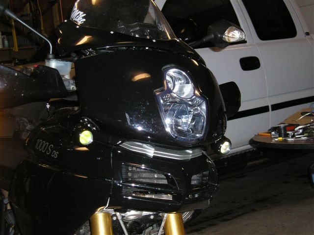 Driving lights installed