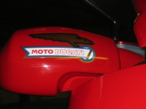 Red handguard w. Ducati moto decal2