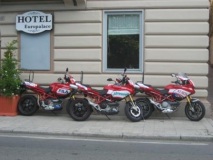 Three Multistradas at Lake Maggiore Italy