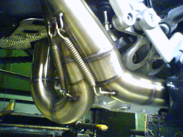 Home made pipe after running motor