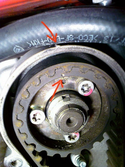 Vertical cylinder correctly aligned