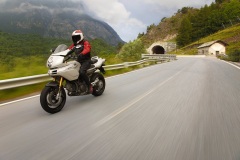 White 1100S on the road