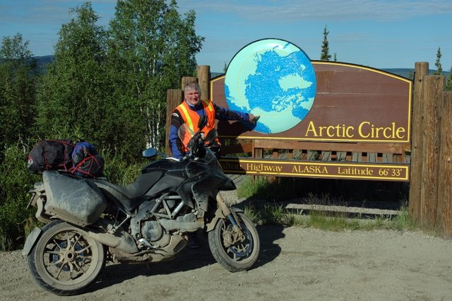 Crossing the Arctic Cycle Circle.