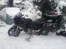 My Multistrada 1000 in the snow