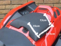 Rear stock seat (2003 model) dimensions