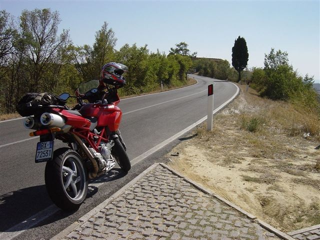 Multistrada in Tuscany Road