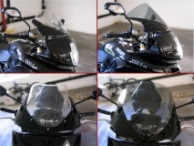 Stock '05 Windshield vs. DP Touring Shield