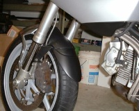 Front fender extended & mounted