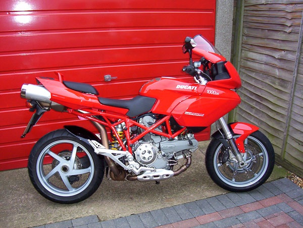 My Multistrada,note colour matched garage door!
